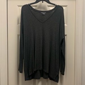 Vince Oversized V-Neck Sweater (M-Dark Gray)